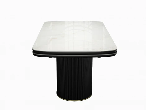 Стол DikLine EKP205 керамика К20 глянец, опоры МДФ черные/золото (2 уп.) 00-00082580