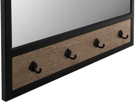 Настенная вешалка Woodville Персей дуб велингтон / черный матовый 420988