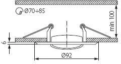 Встраиваемый точечный светильник Kanlux HORN 2831 (12V, круглые)