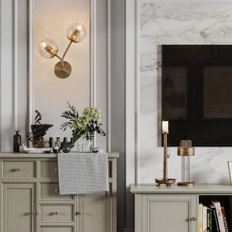 Бра Arte Milano Neapolis-75908 275908/2B GD (220V, шар)