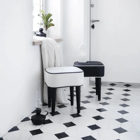 Табурет Handy SQ ОГОГО (арт.694265), (Ткань/Черный)