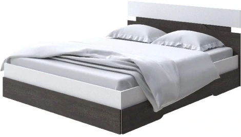 Без бренда Кровать Milton (ЛДСП Белый/Дуб Кантербери) 180x200