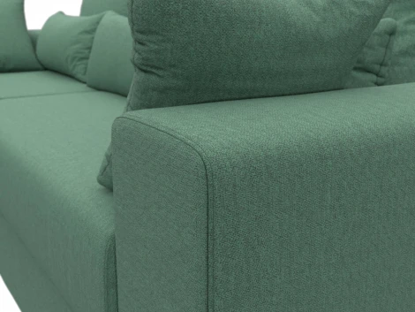 Диван угловой Майами левый угол (Зеленый/Рогожка) Лига Диванов арт.121161L