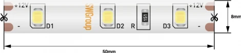 Светодиодная лента SWG SWG260-12-4.8-WW-65