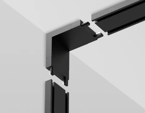 Коннектор угловой внутренний для накладного шинопровода Magnetic Ultra Slim Ambrella Track System GV1104