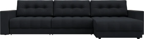 Диван угловой с декором Лига-049 НПБ Лонг Лига Диванов (Замша) арт.128510