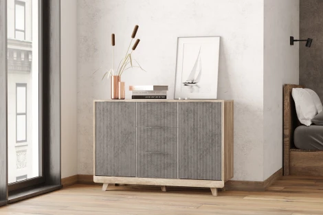 Комод БТС Мегаполис КМ-15, дуб каньон/М25