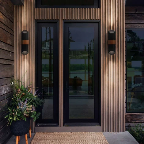 Настенный светильник уличный Quoizel Chasm QZ-CHASM-L-BKW (LED, 220V, IP44)