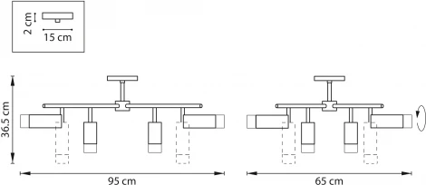 Люстра потолочная на штанге Rullo LR7283648741 (571728+214436-4+214487-4+202431-8) Lightstar (220V)
