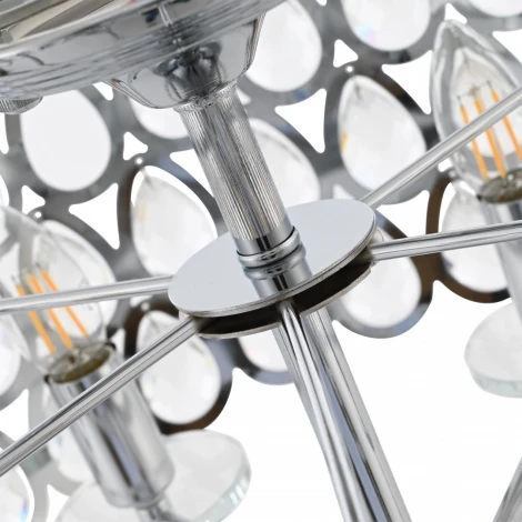 Потолочная люстра хрустальная на штанге Arte Milano Sorrento-1019 371019/6/50/490 CR (220V)