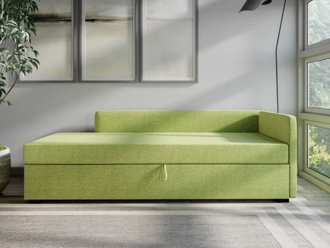 Диван-кровать Arsko Велес Угол правый рогожка зеленая