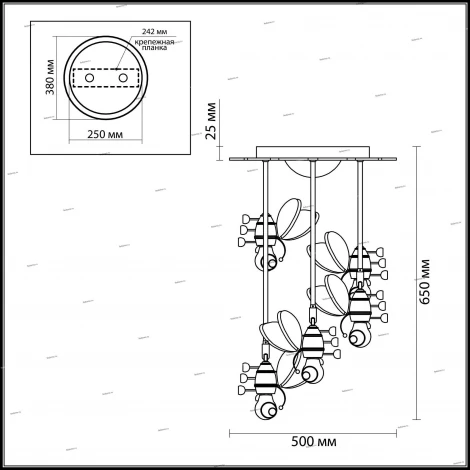 Потолочная люстра Odeon Light Ape 2804/5C