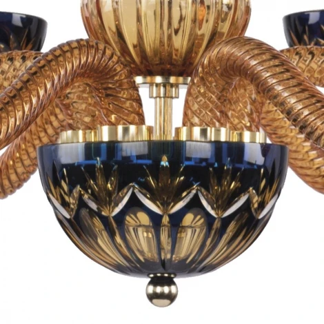Подвесная люстра Bohemia 1309 1309/6/200 G Am/Amber-Blue/H-1I