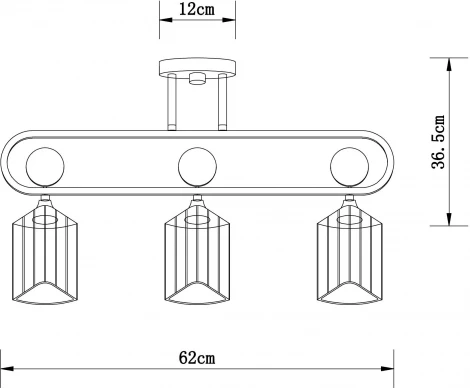 Потолочная люстра на штанге Arte Lamp Glamore A5076PL-3BK