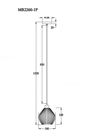 Подвесной светильник MyFar Beata MR2260-1P (220V, на проводе)