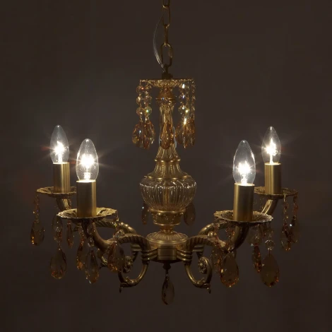 Подвесная люстра Abrasax Sylvia L.8110-5YB (220V, на цепи, свеча)