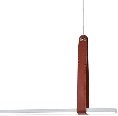 Подвесной светодиодный светильник Escada Alliance 10297/1LED White 45Вт, кожа/металл/силикон, белый (220V, на проводе)