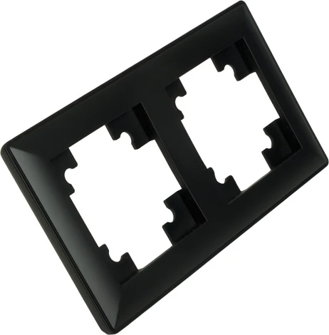 Рамка на 2 поста (черный) Stekker Катрин 39813