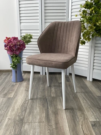 Стул VENA, цвет B5 Капучино, велюр / белый каркас