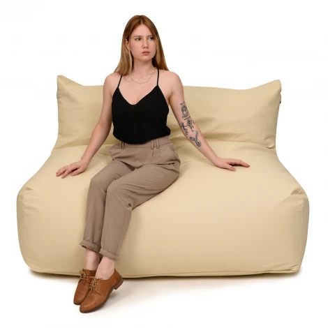 Бескаркасный диван Dreambag Модерн Светло-Бежевый (Экокожа, Классический) 4611021