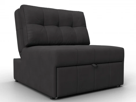 Кресло-кровать Лига-107 (80) (ЛДСП,Брус,Фанера,Замша/Коричневый) Лига Диванов 134947