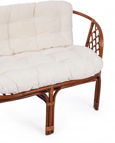 Комплект для отдыха "BAHAMA" (диван + 2 кресла стол со стеклом) /с подушками/ coco brown (коричневый кокос) Tetchair BAHAMA 15382