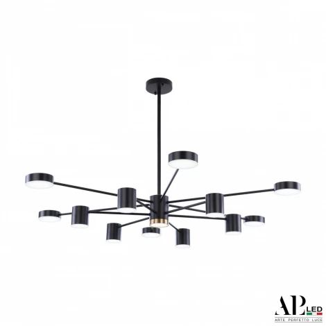 Потолочная люстра на штанге светодиодные APL LED Ferrara 3307.6293-12 Black