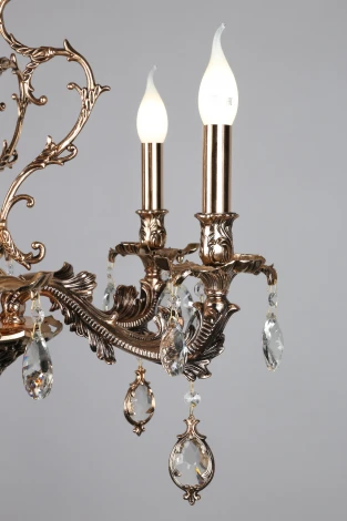 Подвесная люстра Omnilux Senis OML-74703-06 (220V, подвески, на цепи, подсвечник, свеча)