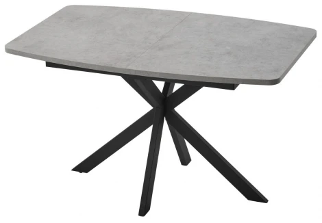 Стол АРИЗОНА 130 БЕТОН ЧИКАГО СВ.СЕРЫЙ / Черный каркас M-City 64606
