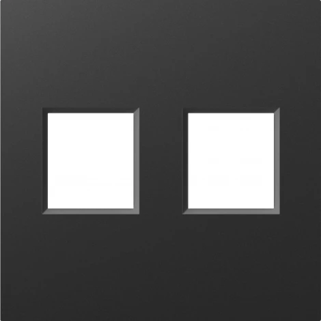 Накладка 2-я для розеток RJ45,TV,SAT, матовый карбон Donel A07 DE86930