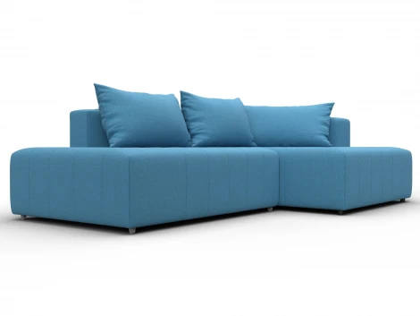 Диван угловой Лига-103 НПБ угол правый (ДСП,Брус,Фанера,Рогожка/Голубой) Лига Диванов 134812