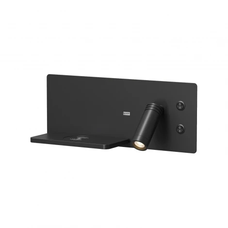 Спот светодиодный с беспроводным ЗУ и USB-портом левый Denkirs Chargelux DK5092-BK