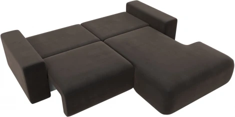 Диван угловой Лига-036 НПБ Классик правый угол (Коричневый/Велюр) Лига Диванов арт.121377