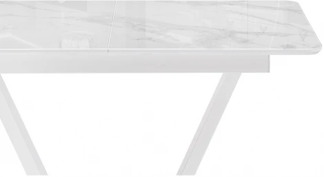 Стол на тумбе Woodville Бугун 120х80х77 белый мрамор / белый 532391