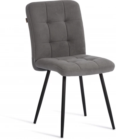 Стул обеденный Medeo Tetchair (Флок/Серый,Черный) арт.24352