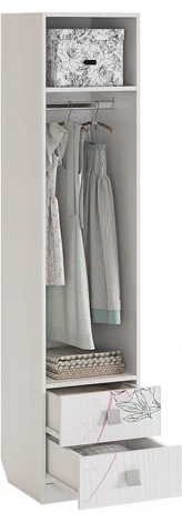 Фэнтези Шкаф комбинированный (с ящ. 1-створчатый), цвет белый рамух Mebelson (арт.MDF-02.1747)