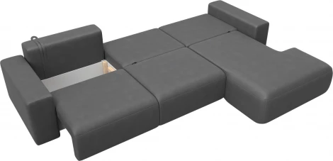 Диван угловой Лига-036 НПБ Классик Лонг правый угол Лига Диванов (Замша) арт.127801