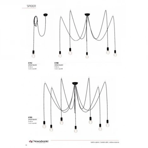Подвесной светильник Nowodvorski Spider 6788 (220V, на проводе, паук)