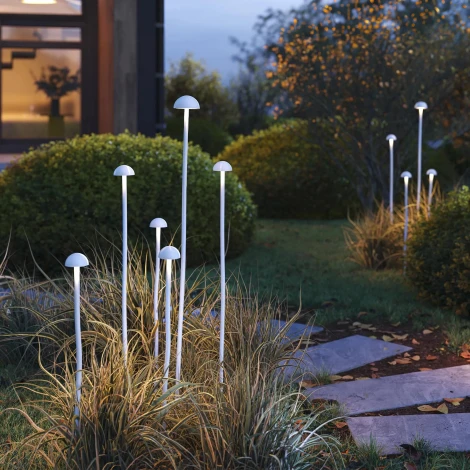 Грунтовой светильник светодиодный KT-ENOKI-BOLL-H800-2W Warm3000 (WH, 100 deg, 24V) (Arlight, IP65 Металл) 050673