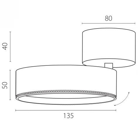 Спот накладной LED 35W с накладной чашей Lightstar Alta Pro A5737SO