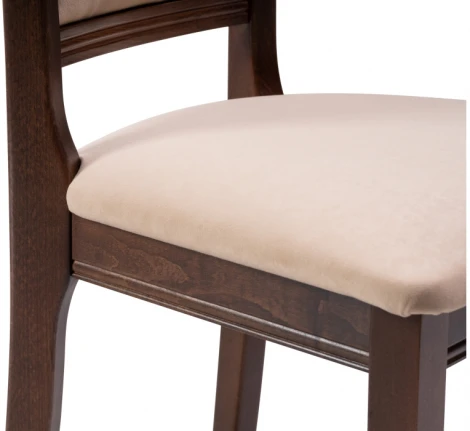 Деревянный стул Woodville Корнелл бежевый велюр / орех темный 515975