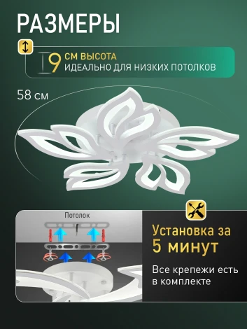 Потолочная люстра светодиодная Natali Kovaltseva Sand Ii LED LAMPS 85001