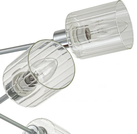Потолочная люстра ярусная на штанге Escada Reflex 1140/8P E14*40W Silver/Chrome (220V)