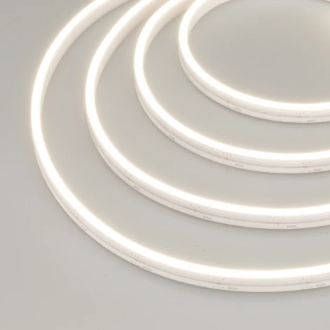 Светодиодная лента герметичная МУНLIGHT-SIDE-A120-06x12mm 24V Day4000 (9.6 W/m, IP65, 5m, wire x2) (Arlight, Силикон) 041034