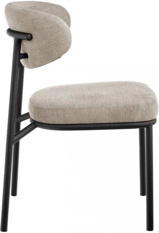 Стул Bradexhome Lucas 2 латте шенилл с чёрными ножками