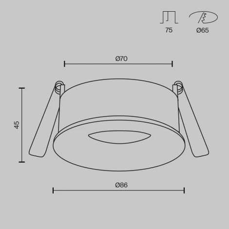 Встраиваемый светильник Maytoni Technical Slim DL027-GU10-W