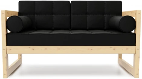 Диван Arsko прямой Сега М сосна велюр черный