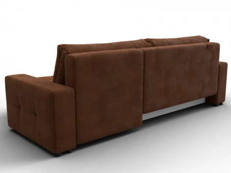 Диван угловой Лига-122 угол универсальный (ДСП,Брус,Велюр/Терракотовый) Лига Диванов 137610