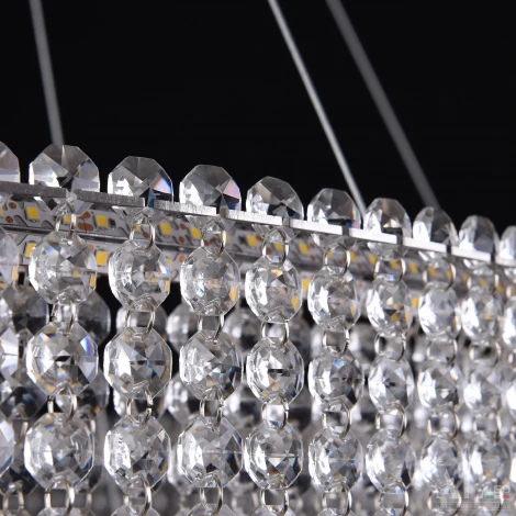 Подвесная люстра светодиодная APL LED Sicilia SH02.93.2D.B.Ni.4000 (220V, хрусталь, на тросе)