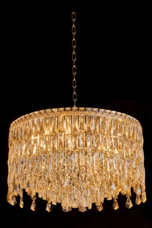 Подвесная люстра Fluorite The Empress FL1061-14P (220V, хрусталь, на цепи, круглые)